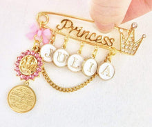 Load image into Gallery viewer, Princess Stroller Pin Brooch Personalized with Muslim Girl Names